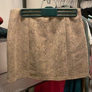 Snake print mini skirt